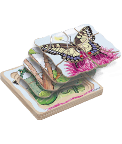 houten lagen puzzel vlinder