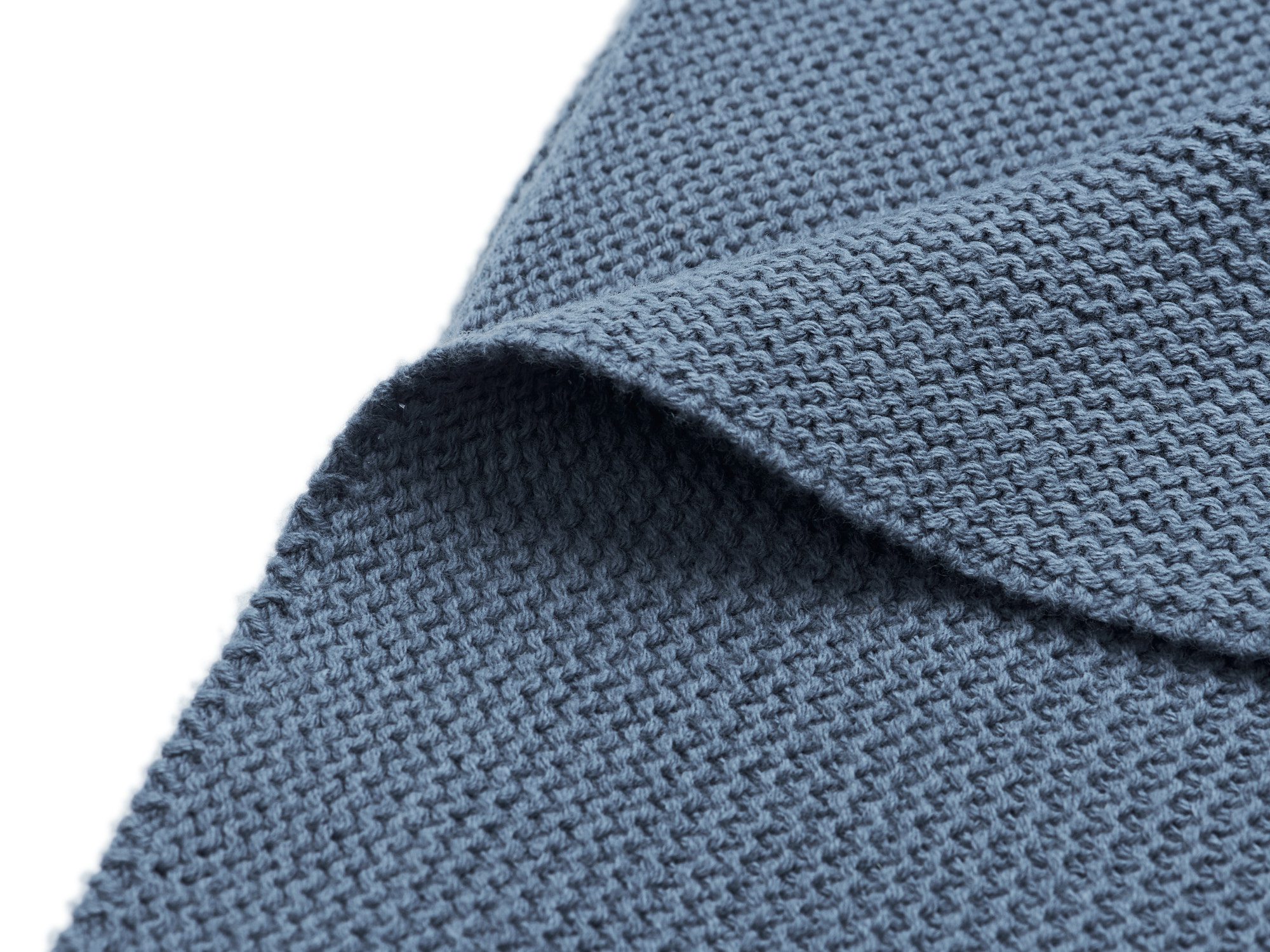 Wieg Deken Basic Knit 75x100cm - Jeans Blue