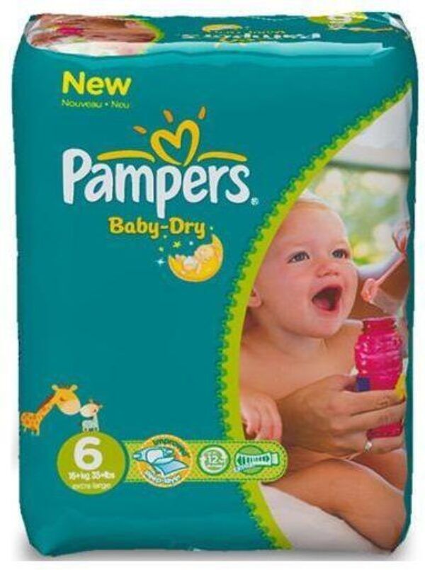 Pampers Baby-Dry Maandbox maat 6 – 76 stuks