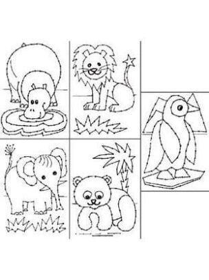 Borduurkaarten serie 687 – wilde dieren