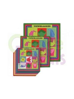 Vierkanten Vouwbladen 12 x 12 cm – 90 blaadjes 5 kleuren