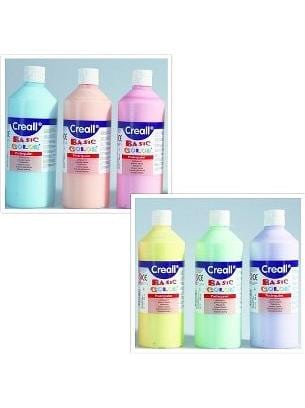 Creall color plakkaatverf set pastel 6x 500 ml