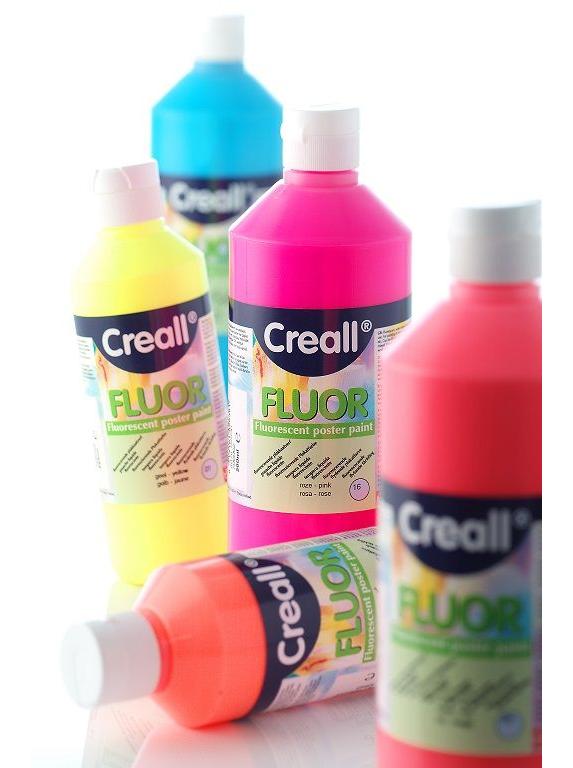 Creall Fluorescerende plakkaatverf 6x 250 ml assorti