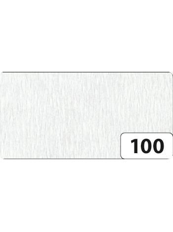 Crepepapier 50 cm x 2,5 meter 10 vouw wit