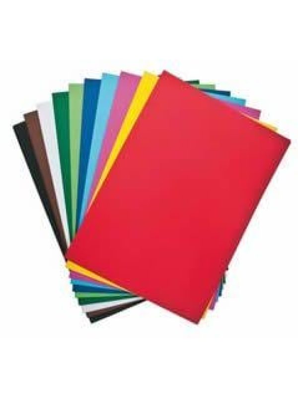 Gekleurd karton 270 gram 50 x 70 cm 10 kleuren assorti 100 vel foto 1