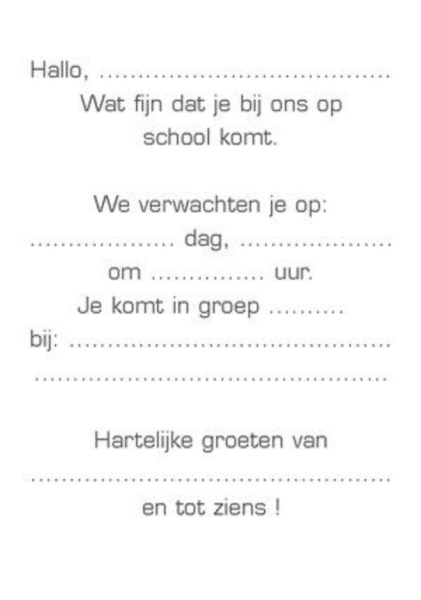 Oproepkaarten serie 743 Basisschool – grote getekende dierenkoppen