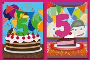 Grote kaarten serie 965 – Verjaardag cijfer 5 foto 2