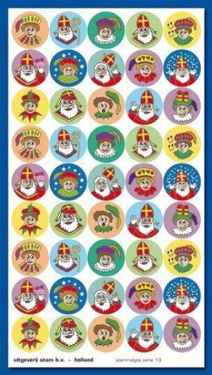 Stickers serie 13 – Sinterklaas en Piet