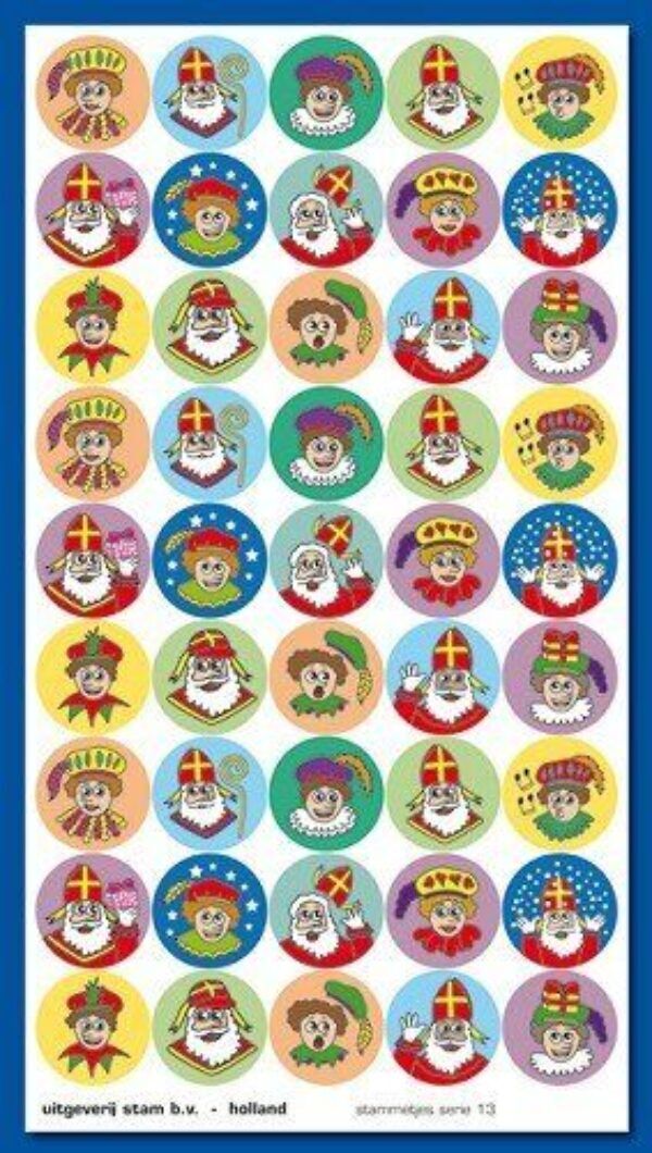 Stickers serie 13 – Sinterklaas en Piet