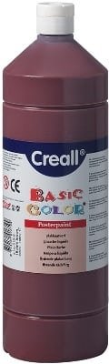 Creall Basic color plakkaatverf 1000 ml 19 donkerbruin