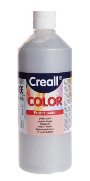 Creall Basic color plakkaatverf 500 ml zilver