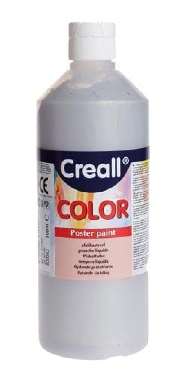 Creall Basic color plakkaatverf 500 ml zilver foto 1