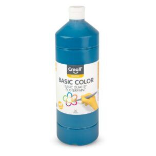 Creall Basic color plakkaatverf 1000 ml – 13 turquoise