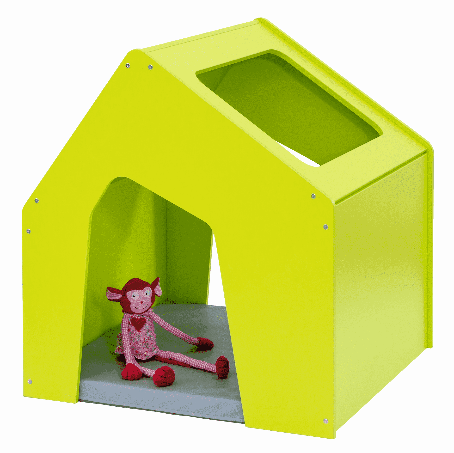 EduCasa speelhuisje lime groen 108,5 x 100 x 100 cm