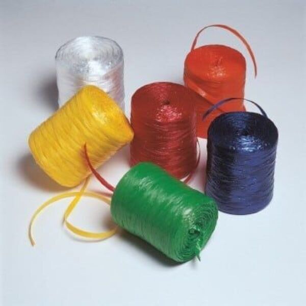 Raffia 6 x125 gram 6 kleuren assorti