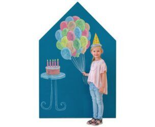 EduCasa wandhuis met schoolbord – krijtbord petrol foto 2