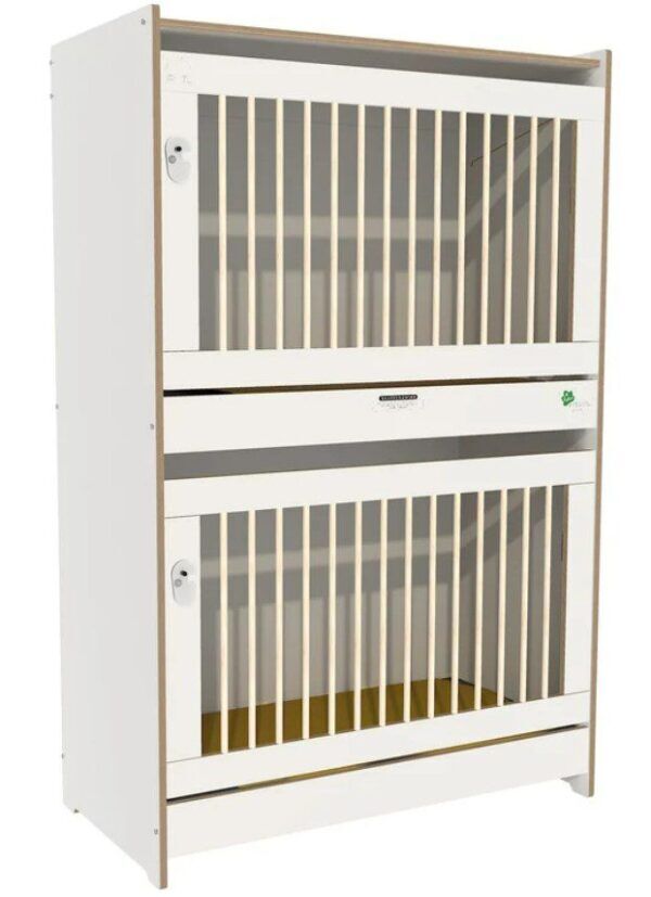 Duoslaper Basic-line met kantelhek 124 x 64 x 188 cm -Wit