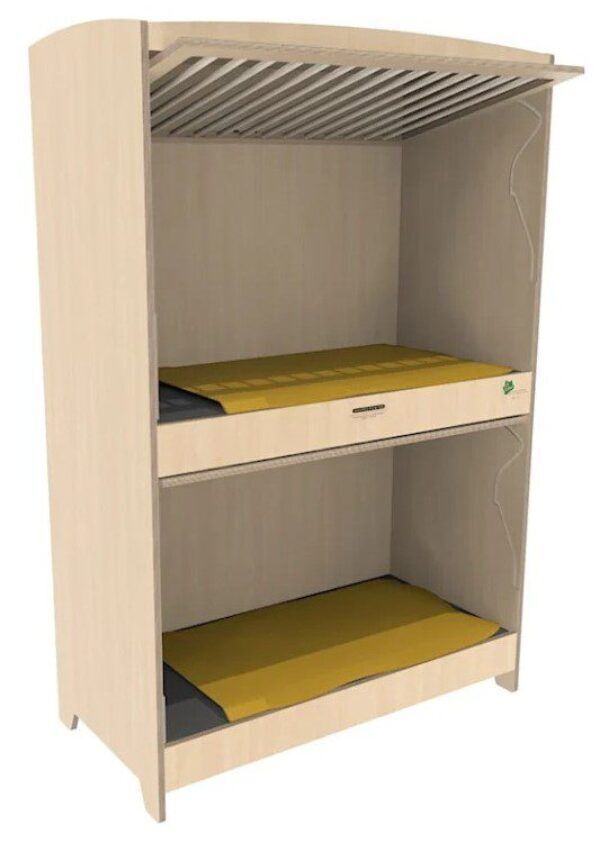 Duoslaper Top-line met kantelhek 124 x 62 x 188 cm – Berken