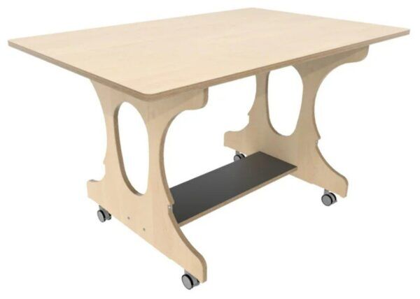 Hoogzit Ergotafel breed 120 x 80 cm – Berken