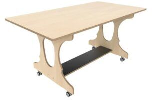 Hoogzit Ergotafel breed 150 x 80 cm – Berken