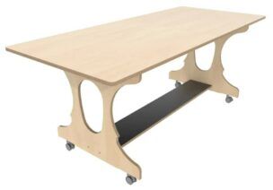 Hoogzit Ergotafel breed 180 x 80 cm – Berken