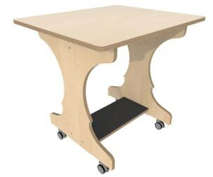 Hoogzit Ergotafel 75 x 64 cm – Berken