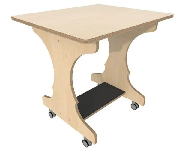 Hoogzit Ergotafel 75 x 64 cm – Berken