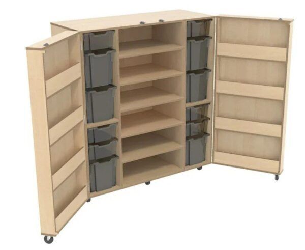 Knutselkast/vouwkast verrijdbaar Groot – Berken