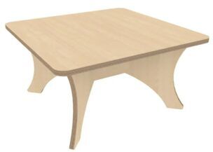 Kubus tafel vierkant 69 x 69 x 39 cm – Berken