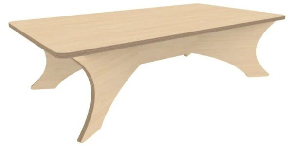 Kubus tafel rechthoek 130 x 65 x 39 cm – Berken