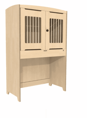 Hoogslaper met draaihek en draaislot 124 x 62 x 188 cm – Berken