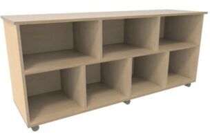 Vakkenkast verrijdbaar – Berken