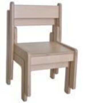 Keukenhof peuter stapelstoel zithoogte 28 cm – Berken