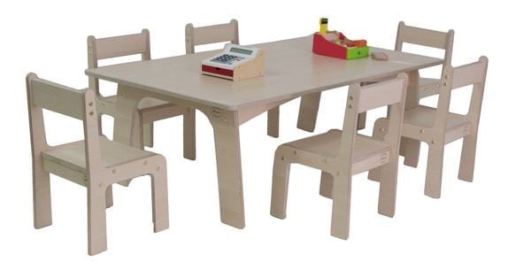 Keukenhof peuter tafel 150 x 80 x 48 cm – Berken foto 1