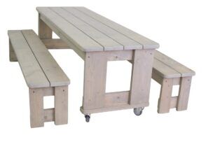 Groepsbank Amsterdam Steigerhout hoog 170 x 30 x 45 cm foto 2