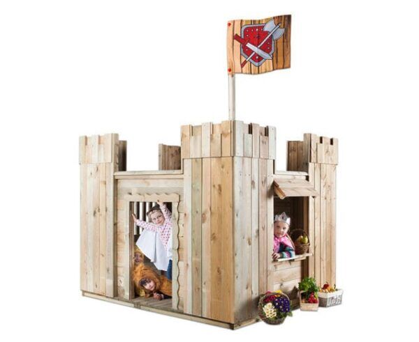 Houten speeltoestel kasteel voor buiten