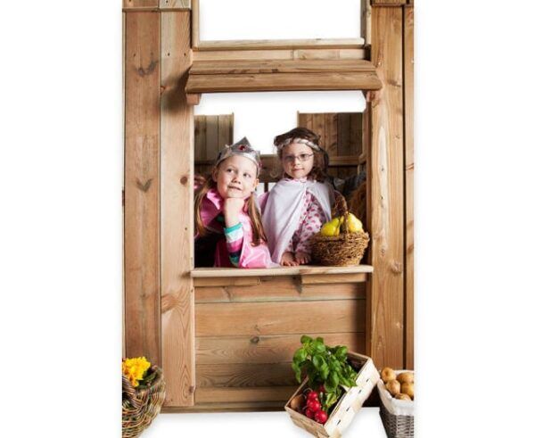 Houten speeltoestel kasteel voor buiten