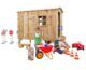 Houten Bouwwagen- trailer 186 x 118 x 198 cm