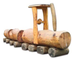 Houten Speeltoestel Trein Massief Eikenhout