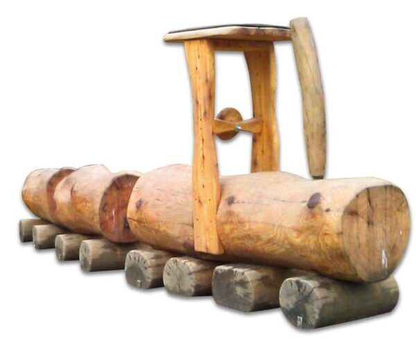 Houten Speeltoestel Trein Massief Eikenhout