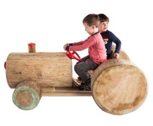 Houten Speeltoestel Tractor massief foto 2