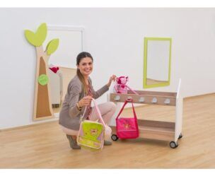 EduCasa verrijdbare kapstok klein petrol foto 2