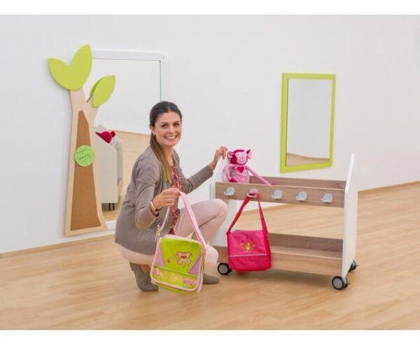 EduCasa verrijdbare kapstok klein petrol