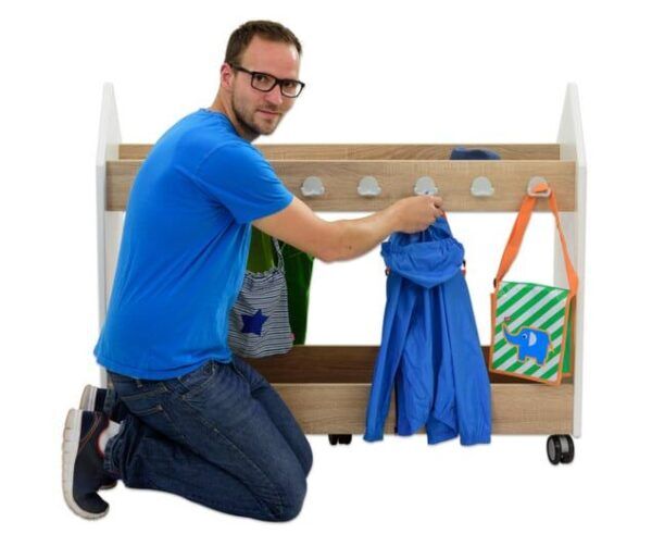 EduCasa verrijdbare kapstok groot petrol