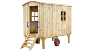 Houten Bouwwagen- trailer 186 x 118 x 198 cm