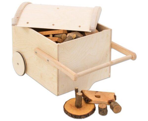 Woods boomblokken – houten blokken in verrijdbare kar