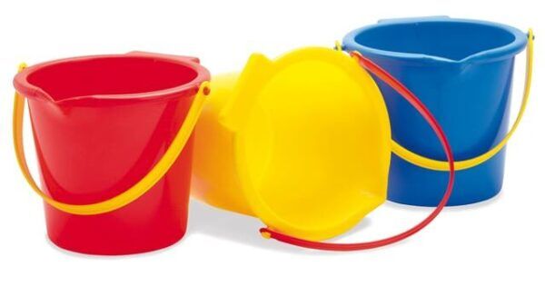 Emmer met uitloop hoogte 16 cm zandbak speelgoed – assorti