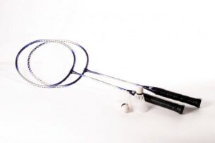 Badminton set – 2 rackets, hoes en 2 shuttles