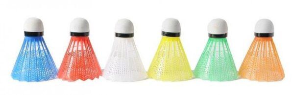Gekleurde Badminton Shuttles 6 stuks
