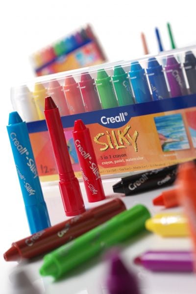 Creall silky 3 in 1 stift - 12 heldere kleuren